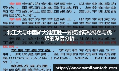 北工大与中国矿大谁更胜一筹探讨两校特色与优势的深度分析
